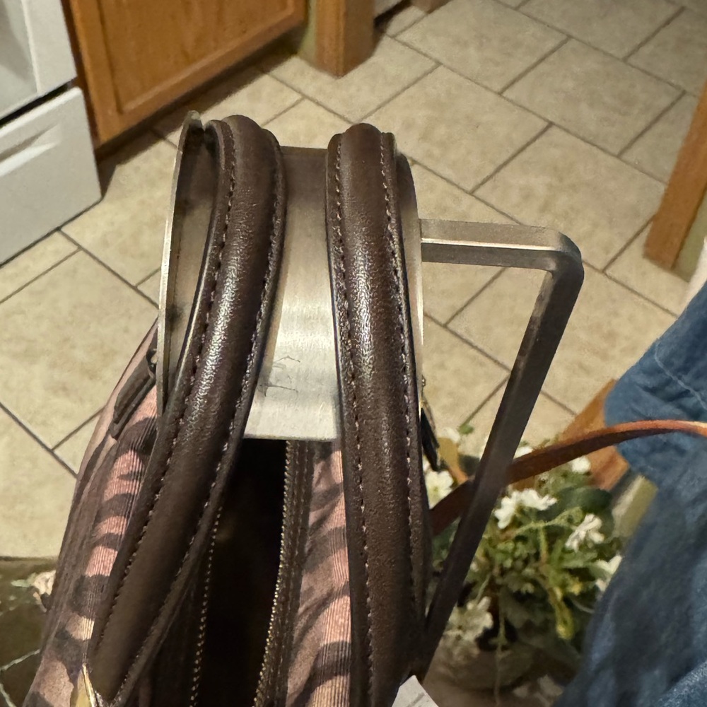Coach Madison Zebra Print Mini Satchel Bag  Crossbody strap include - Picture 9 of 15
